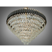 Современная хрустальная люстра для зала Diasha 201202/1000BK+S-gold