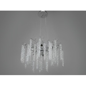 Чарівна підвісна кришталева люстра "Гліцинія", 6 ламп, хром Diasha 609-460CH