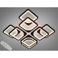 Люстра потолочная с пультом, 130W, чорна Diasha HS8060/4+4BKLED3colordimmer