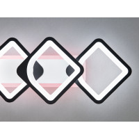 Світлодіодна люстра смарт світильник з пультом, 72Вт, чорна Diasha H8060/2+2BKLED3colordimmer