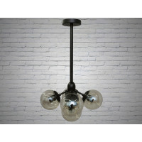 Люстра молекула в стиле лофт со стеклянным плафоном Diasha HXD8055BK