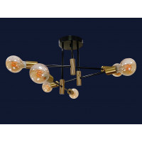 Люстра потолочная в современном стиле Levistella  9098068-6 BK+BRZ