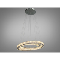 Хрустальная светодиодная люстра 75 Вт, хром Diasha 7206-9A/750+580HR