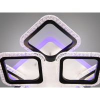Стельова світлодіодна люстра з димером 130W Diasha AS8170/4+4BKLED3colordimmer