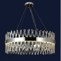 Люстра светодиодная подвесная хрустальная в зал Levistella 909LXL3009 CR 800MM