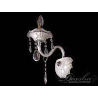 Стильне, якісне, красиве класичне однорожкове бра з білого скла Diasha N8020/1HR Стильне, якісне, красиве класичне однорожкове бра з білого скла Diasha N8020/1HR