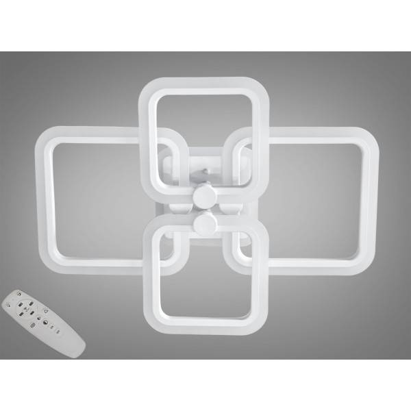 Плоска світлодіодна люстра з пультом, диммером, підсвіткою, 70W Diasha A8208/4WHLED3colordimmer Плоска світлодіодна люстра з пультом, диммером, підсвіткою, 70W Diasha A8208/4WHLED3colordimmer