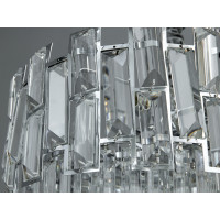 Приваблива підвісна кришталева люстра овальної форми, 12 ламп, хром Diasha 830/800x350CH