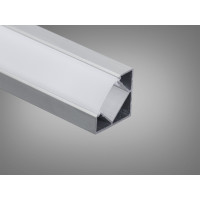 Профіль для LED стрічки, накладний кутовий Diasha PL-18x18-1M