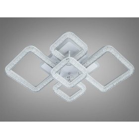 Стельова LED люстра біла 63 Вт пульт димер підсвітка Diasha 2596/3+2WHLED3colordimmer