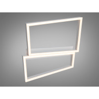 Стельова LED люстра 3 кільця 60Вт матовий хром Diasha 2552WHdimmer