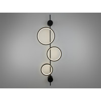 Стильний світлодіодний настінний світильник, 28Вт, чорний Diasha F3767BK