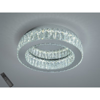 Стельова LED люстра з кришталом 45Вт хром пульт Diasha 587/400CH