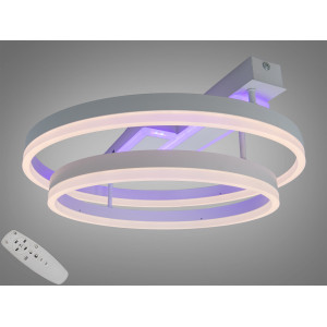 Люстра стельова Diasha біла кільця 80W пульт димер Diasha 2541WHLED3colordimmer