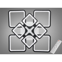 Стельова світлодіодна люстра смарт світильник з пультом, 135W, чорний Diasha H8060/4+4BK