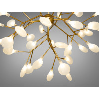 Люстра в зал 45 лампочки золото сатин Diasha 887-45AGD