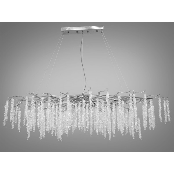 Люстра в зал 15 ламп, хром Diasha 605-L1500CH