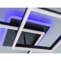 Стельова LED люстра чорна 84W димер пульт Diasha 2549BKLED3colordimmer