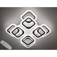 Сучасна стельова світлодіодна люстра з пультом, диммером, 120W Diasha HAS8060/4+4BK Сучасна стельова світлодіодна люстра з пультом, диммером, 120W Diasha HAS8060/4+4BK