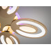 Стельова LED люстра хром 60Вт пульт 3 кільця Diasha 2528/5GLED3colordimmer