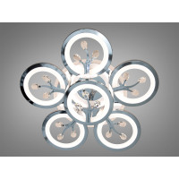 Люстра стельова LED Diasha хром 90Вт з пультом Diasha 8135/5+1HRLED3colordimmer