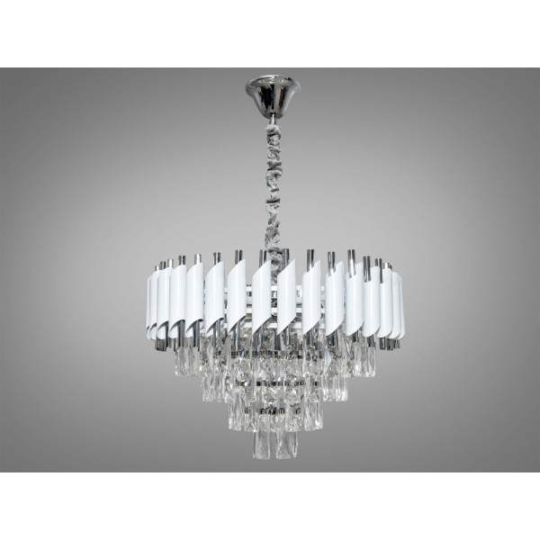 Люстра підвісна Diasha білий хром 6xE14 Diasha N9001-500WH+CH