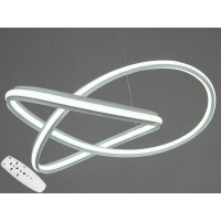 Сучасна світлодіодна люстра з пультом, диммером, 155 Вт, біла Diasha 1061WH