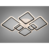 LED люстра в зал, 110W, чорний Diasha A8160/6BK