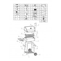 Гриль мангал барбекю угольный с крышкой LV 20021707K