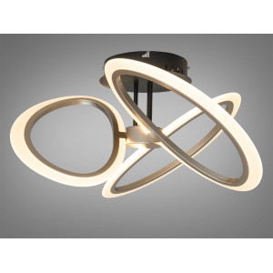 Стельова світлодіодна люстра WG5144-3 шампань три кільця 45W з пультом CCT 3200 6000K Diasha WG5144/3