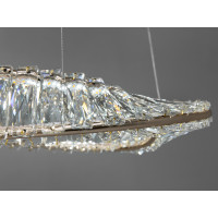 Дизайнерська кришталева люстра на тросах з пультом, 45W, золото Diasha 548/400G