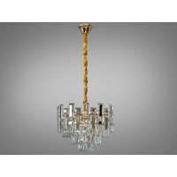 Приголомшлива підвісна кришталева люстра в вітальню, 7 ламп, золото Diasha 2018/400SGD