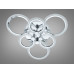 Стельова люстра Diasha хром 6 кілець 90 Вт ПДУ Diasha A8180/3+3HRLED3colordimmer