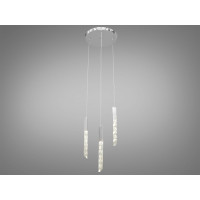 Сучасна світлодіодна люстра підвіс, 9W, срібний колір Diasha 3001/3HR