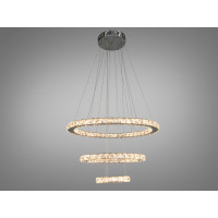 Подвесная люстра 66W, хром Diasha 7201-8W/580+400+200HR