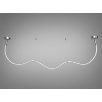 Оригінальна світлодіодна люстра підвіс Шланг, 22Вт, хром Diasha 9610-2000CH
