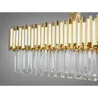 Вражаюча, квадратна кришталева люстра, 15 ламп, золото Diasha 901-1000x1000G