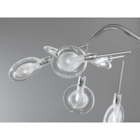 Декоративная люстра в спальню 18 лампочки Diasha 886-18CSL