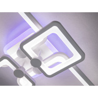 Плоска світлодіодна люстра з пультом, диммером, підсвіткою, 76W Diasha 8208/4WHLED3colordimmer