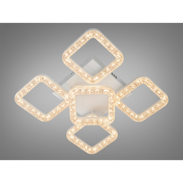 Стельова LED люстра біла 74W  Diasha MX4771/4+1SWH