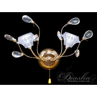Оригінальне, якісне світлодіодне бра "Квіткові мотиви", 2Вт, золото Diasha 88123/2G