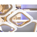 Сучасна LED люстра з підсвічуванням, димером, 115W, хром Diasha HA8060/4+4GLED3colordimmer