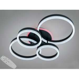 LED люстра 11 квадратів білий чорний 65Вт пульт Diasha 2542BKLED3colordimmer