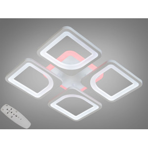 Світлодіодна люстра смарт світильник з пультом, 70 Вт, біла Diasha S8060/4WHLED3colordimmer