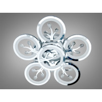 Люстра стельова LED Diasha хром 90Вт з пультом Diasha 8135/5+1HRLED3colordimmer