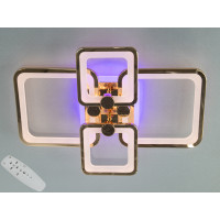 Плоска світлодіодна люстра з пультом, диммером, підсвіткою, 70W Diasha 8208/4GLED3colordimmer