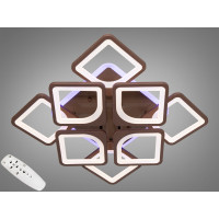 LED люстра в вітальню з пультом, підсвіткою, 130W, коричнева Diasha S8060/4+4CFLED3colordimmer LED люстра в вітальню з пультом, підсвіткою, 130W, коричнева Diasha S8060/4+4CFLED3colordimmer