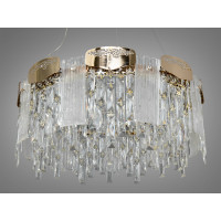 Гармонійно збалансована кришталева світлодіодна люстра, 55 Вт Diasha 9152-600G