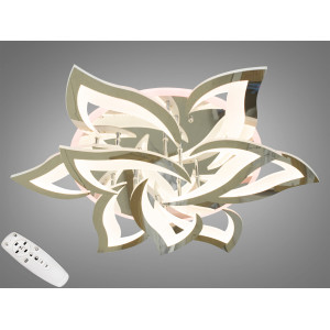 Сучасна декоративна люстра під стелю led з пультом, 115W, хром Diasha 8146/6+3HRLED3colordimmer