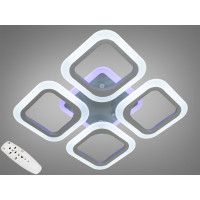 Стельова LED люстра з пультом, димером і кольоровою підсвіткою, 50W Diasha AS8060/4GRLED3colordimmer Стельова LED люстра з пультом, димером і кольоровою підсвіткою, 50W Diasha AS8060/4GRLED3colordimmer